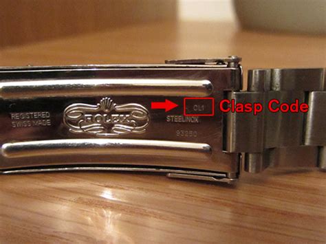 rolex date code clasp